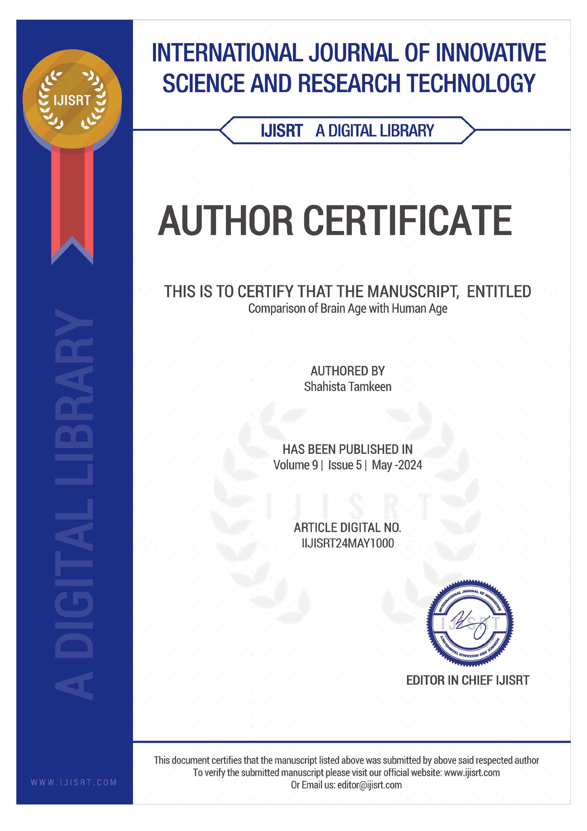 Research Certificate