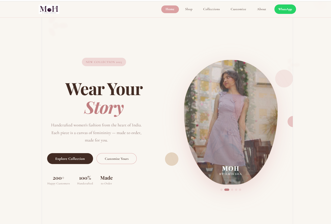 E-Commerce Website MOH BY AMIKSHA